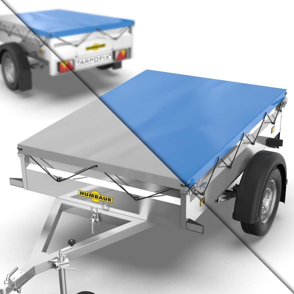 Trailer tarpaulin with elasticated drawbar in the 2022 test