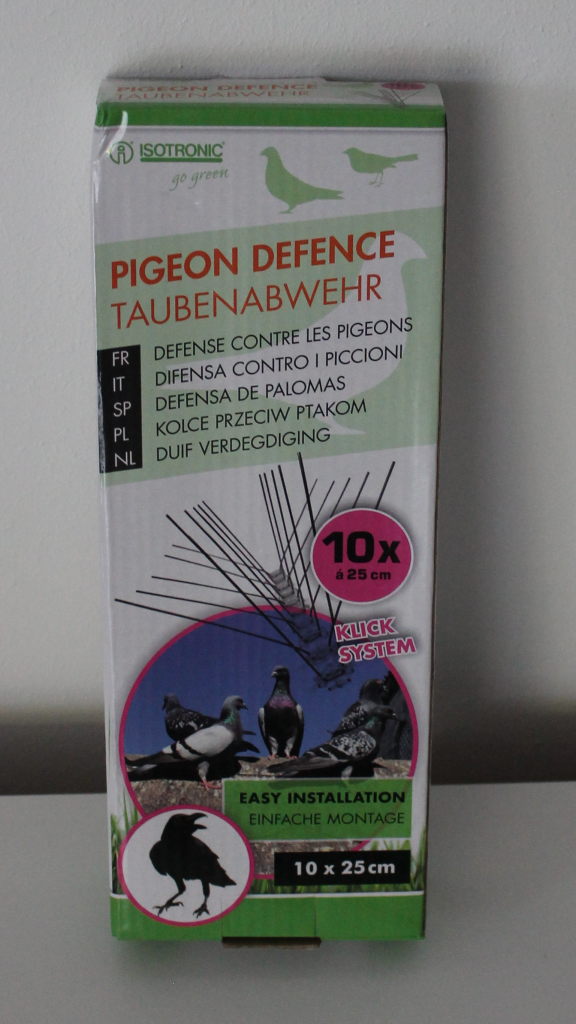 ISOTRONIC pigeon deterrent packaging