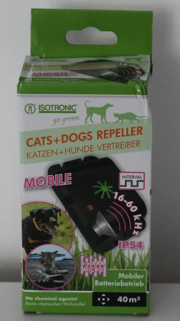 Verpackung des Katzen- und Hundeschrecks von ISOTRONIC