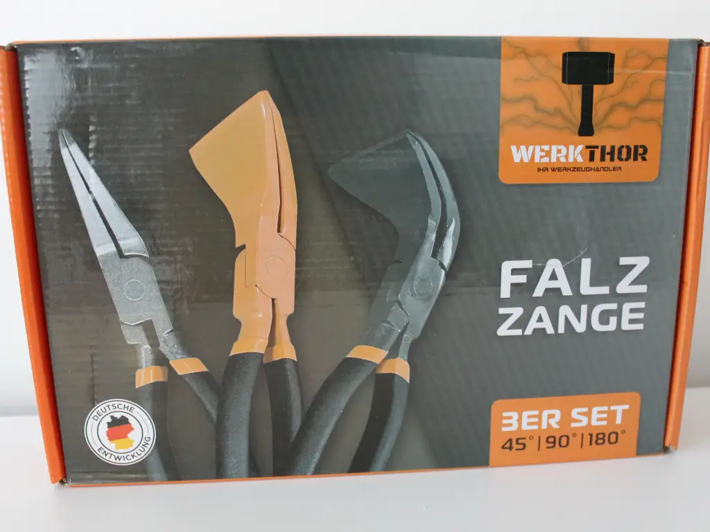 Verpackung des Falzzangensets