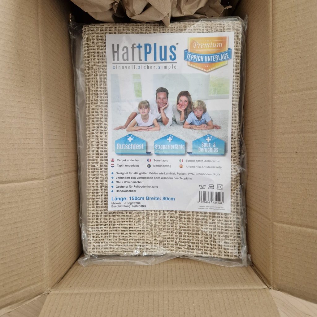 Carpet underlay "EcoPure" packaging