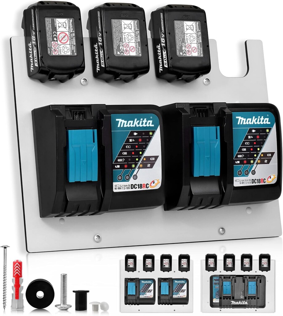 Wall mount for Makita batteries and chargers in test 2023