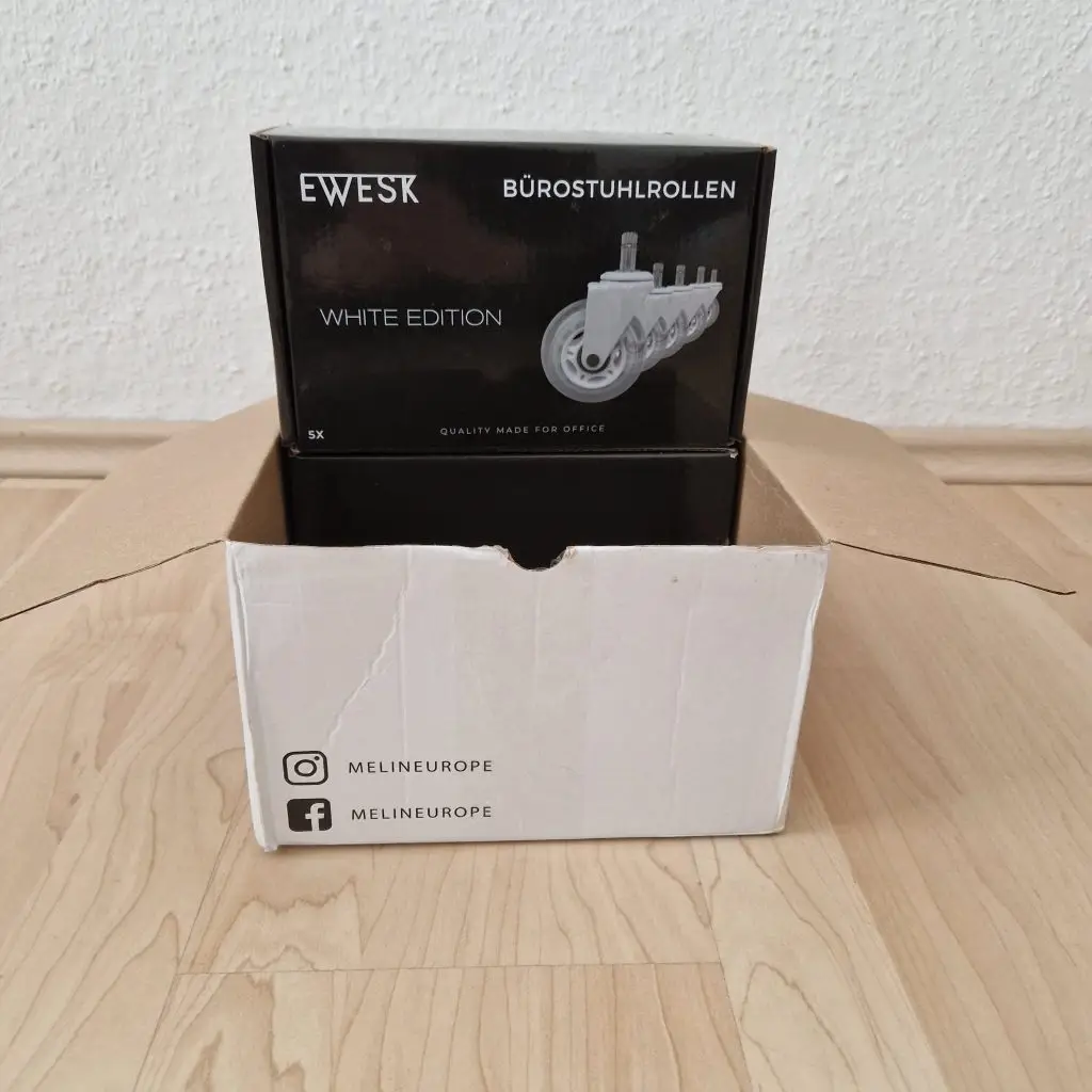 Bürostuhlrollen Verpackung