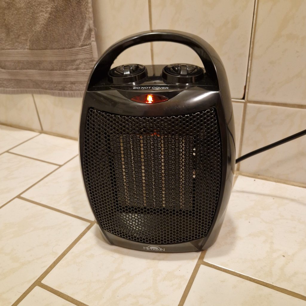 Fan heater in the bathroom