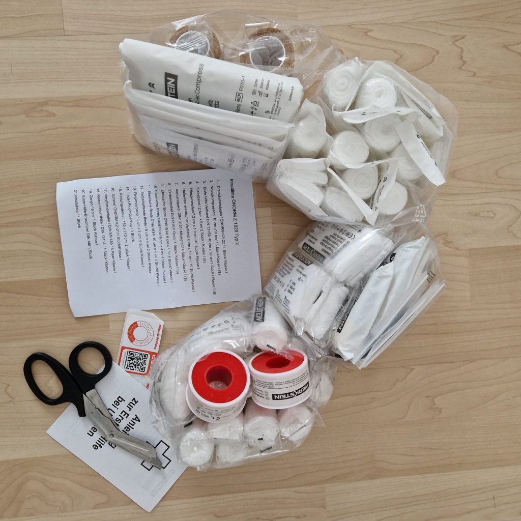 Erste Hilfe Nachfüllpackung (ÖNORM Typ 2) Einzelteile