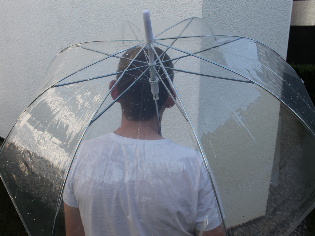 Regenschirm im Praxistest