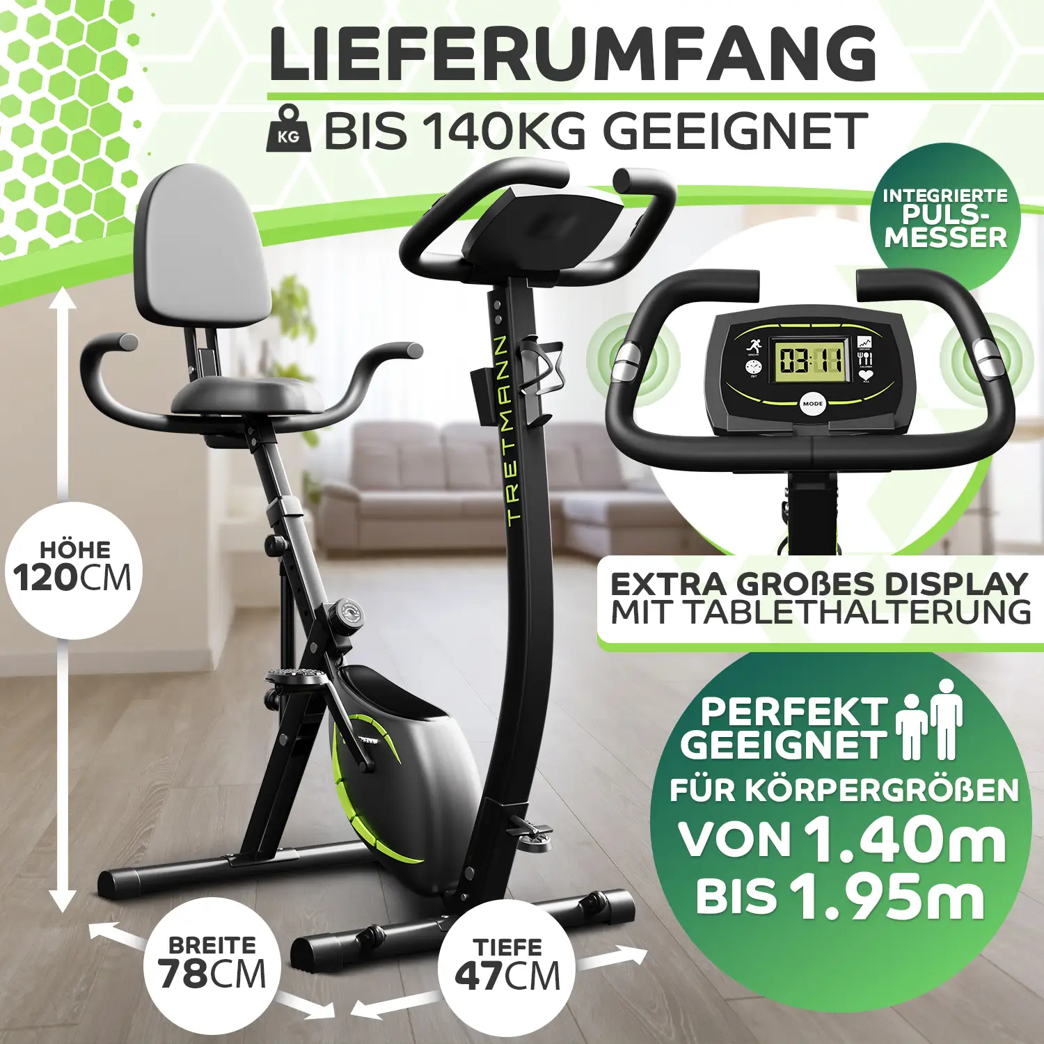 Tretmann Ride exercise bike set in the test 2023