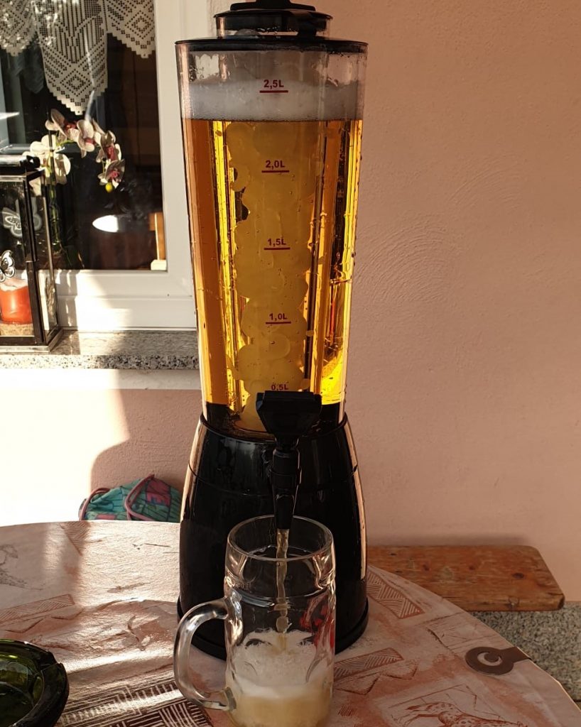 Beer tower in the test
