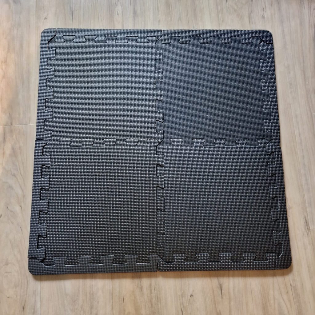 Floor protection mat put together