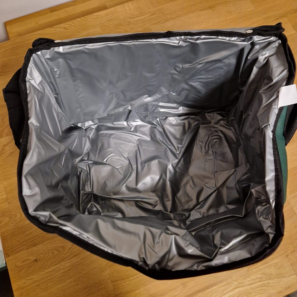 Inside cooler bag