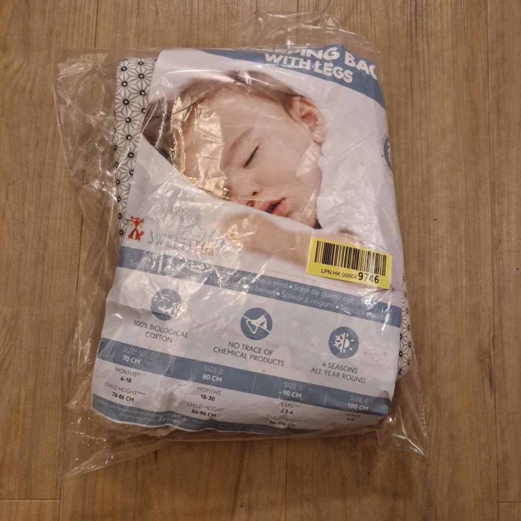 Schlafsack mit Füßen
Verpackung