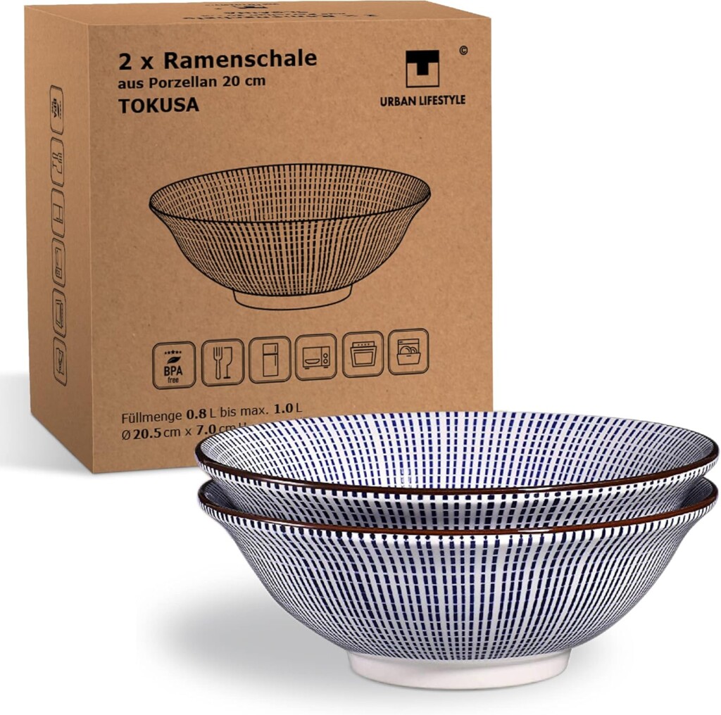 Porcelain ramen bowls in the 2023 test