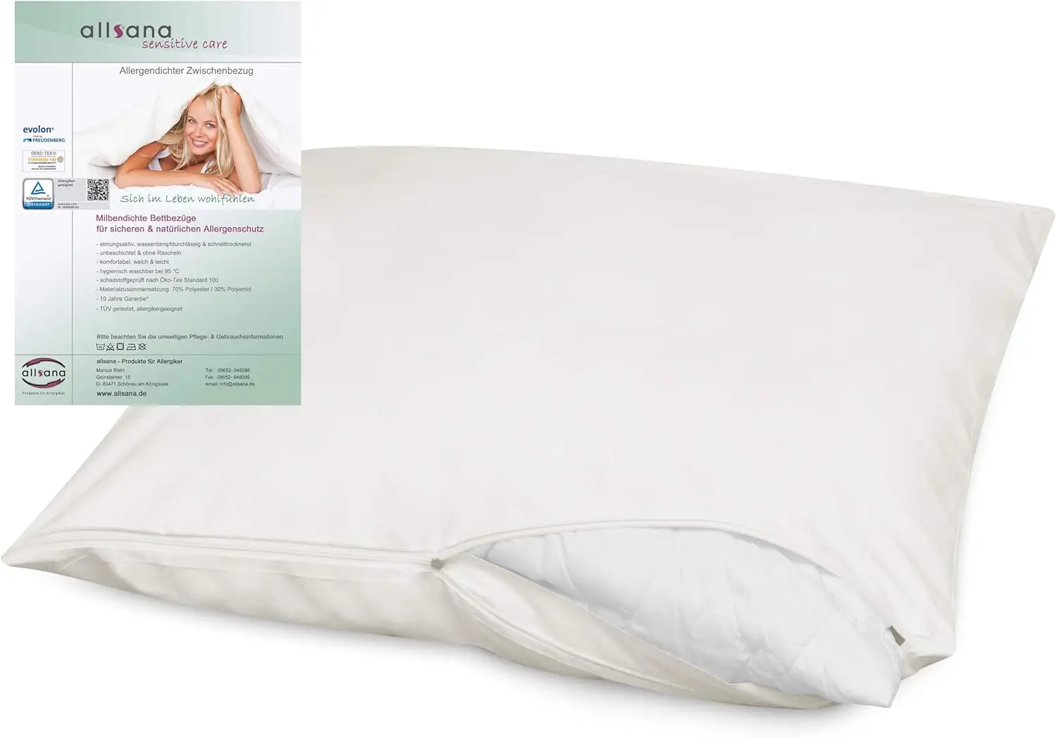 allsana sensitive care allergy pillowcase