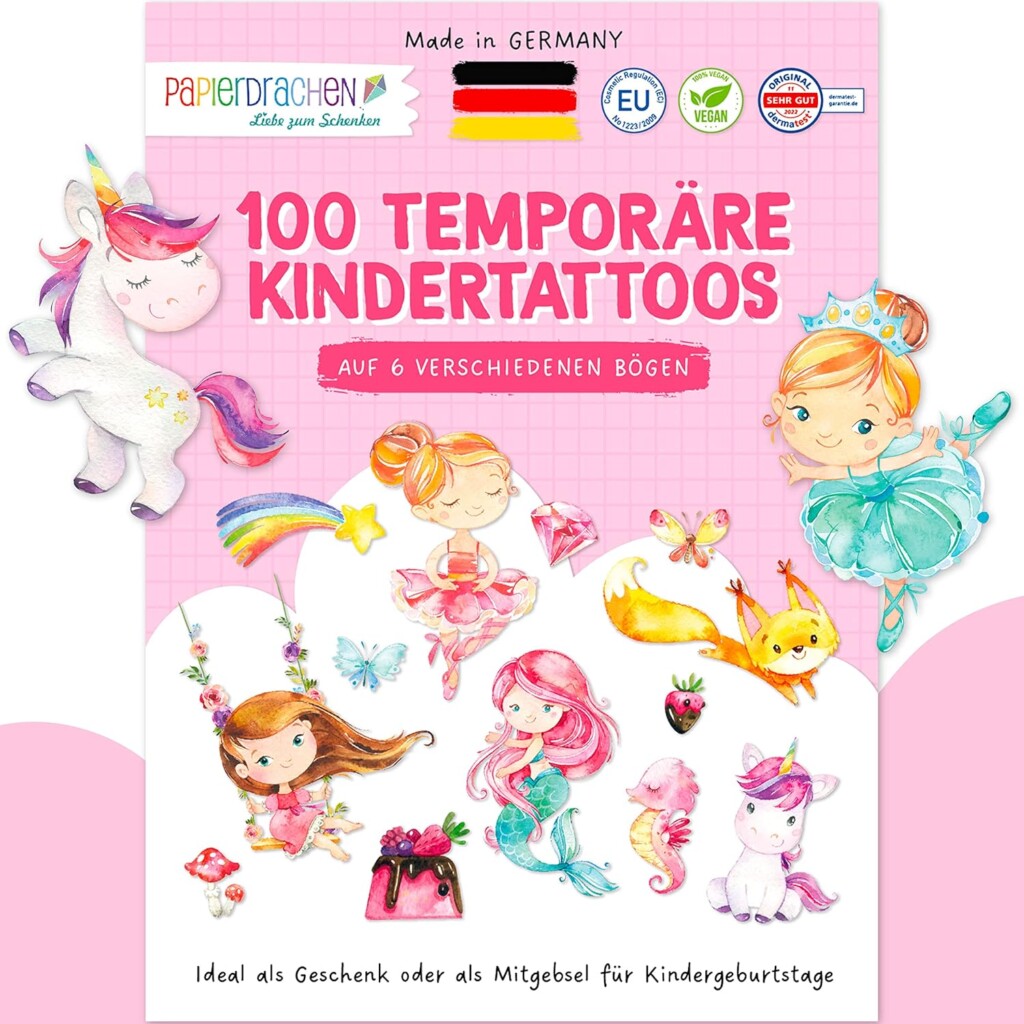 Kindertattoos van Papierdrachen