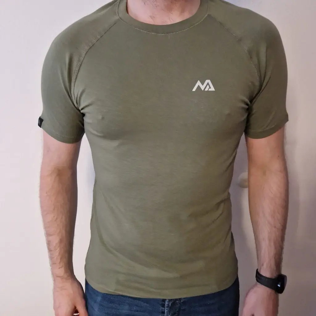 Slim Fit T-Shirt Modalin Olive, Gr. M