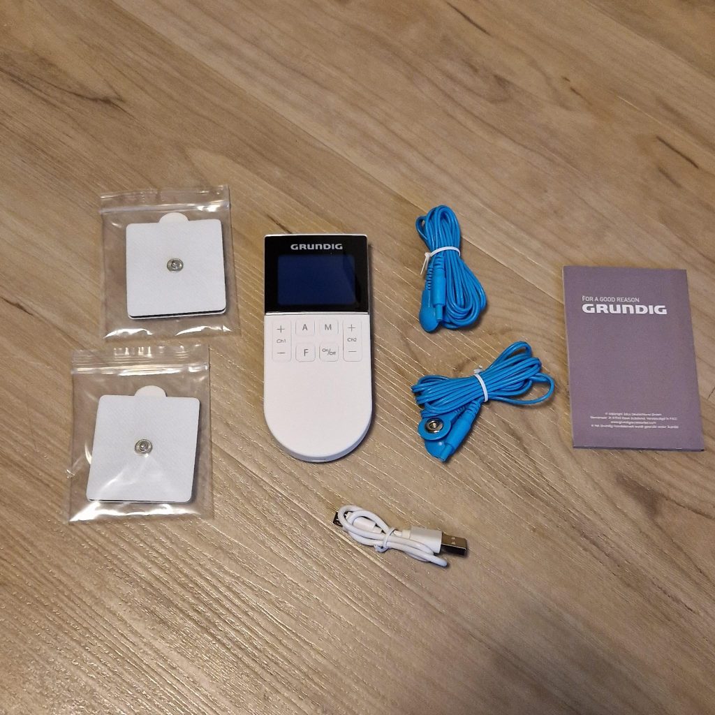 EMS TENS stimulation current therapy device unboxingUnboxing