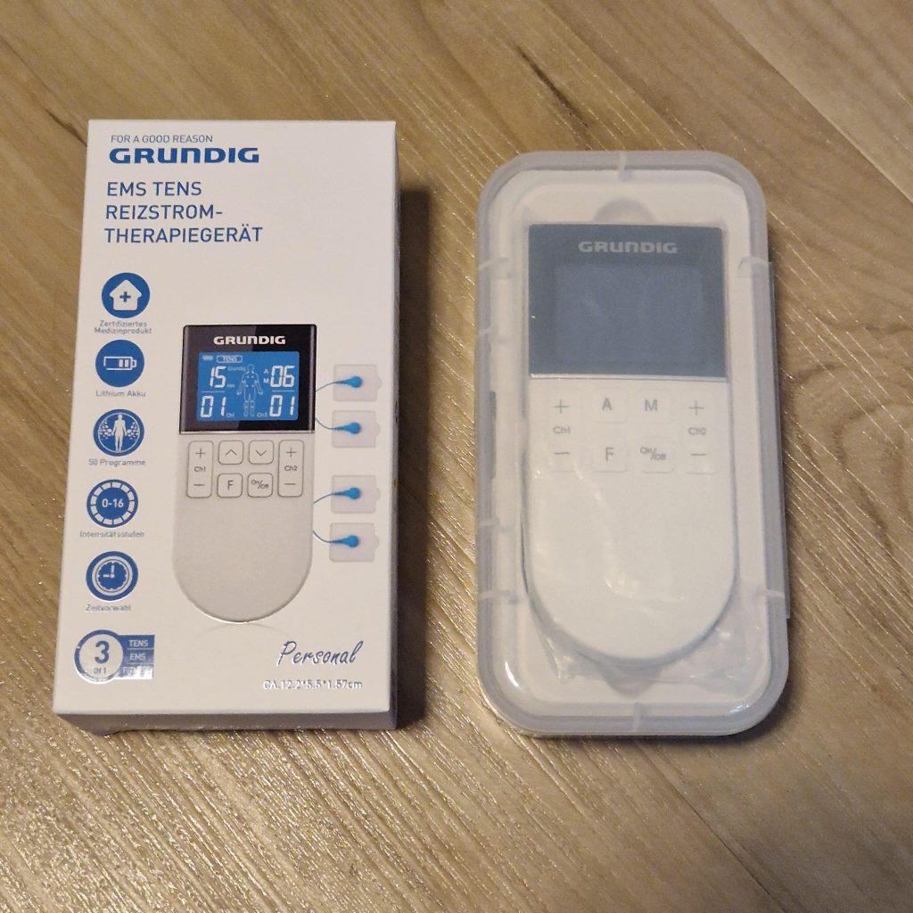 EMS TENS stimulation current therapy device packaging
