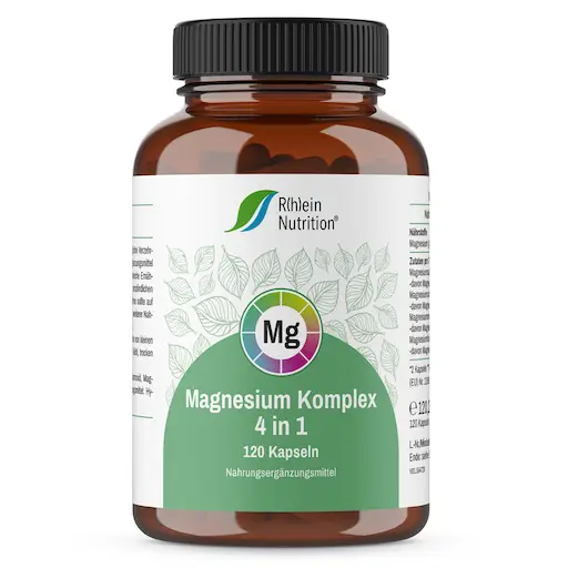 Magnesium Komplex 4 in 1 hochdosiert vegan von R(h)ein Nutrition