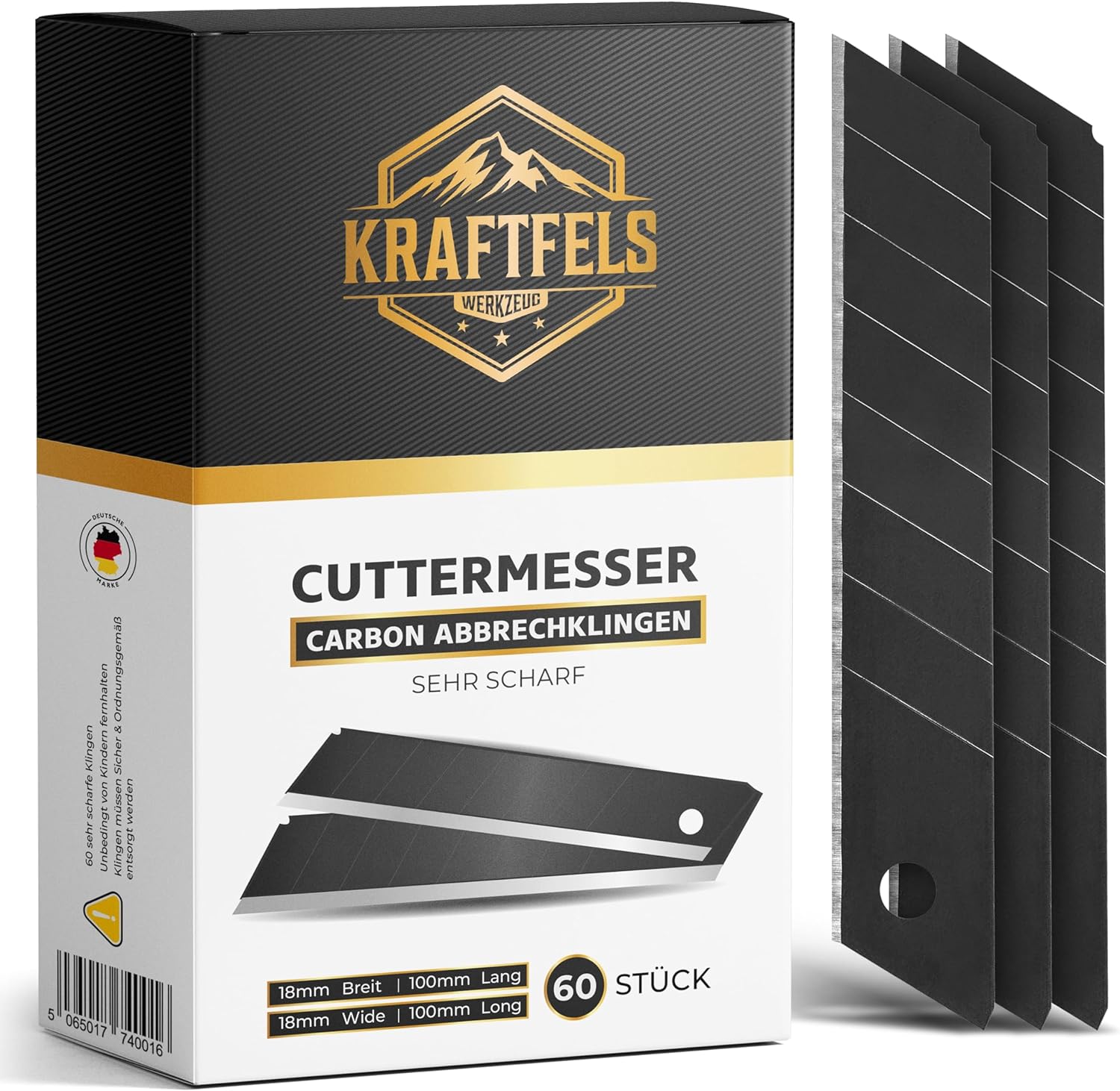 Kraftfels Cuttermesser - Prüfengel Institut Klingen
