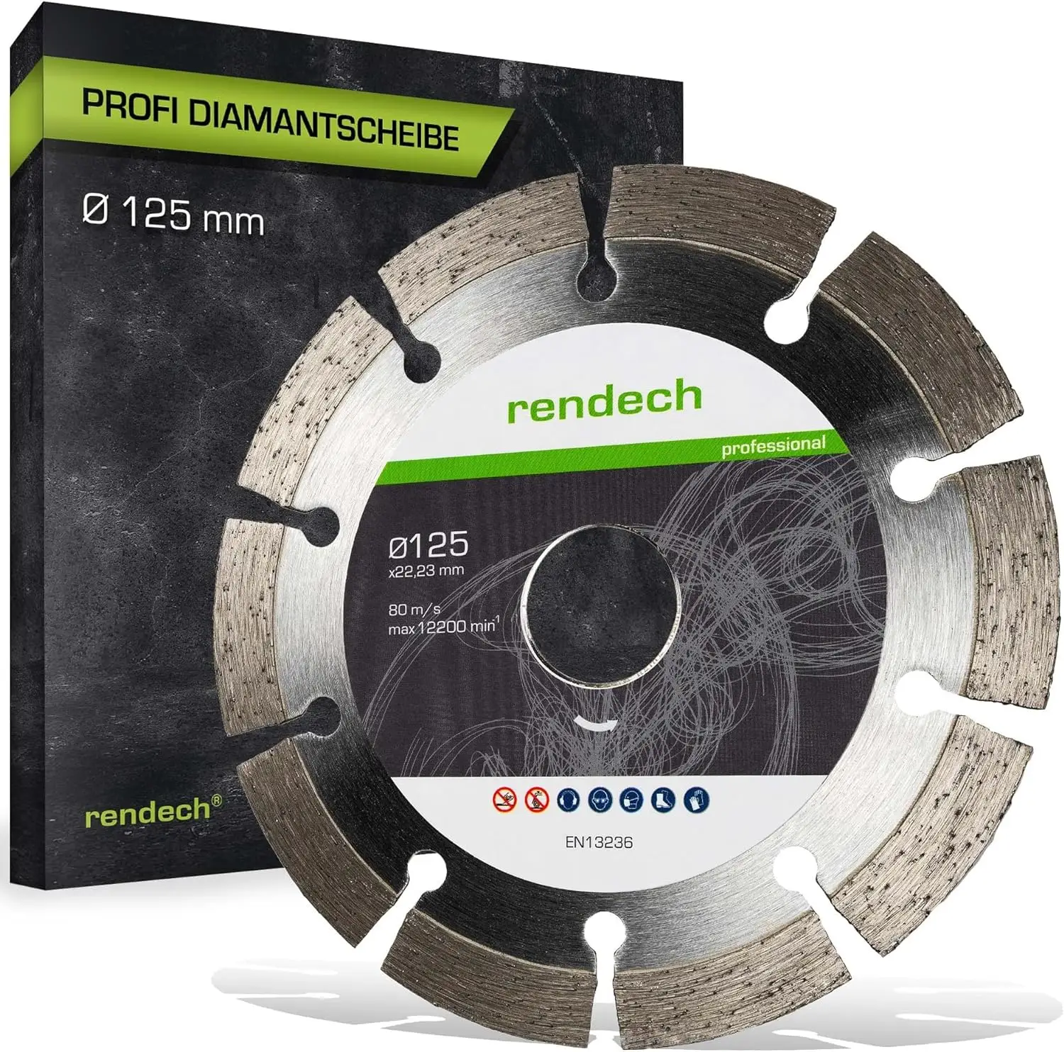 rendech® Diamantscheibe für Stein, Beton, Granit uvm.