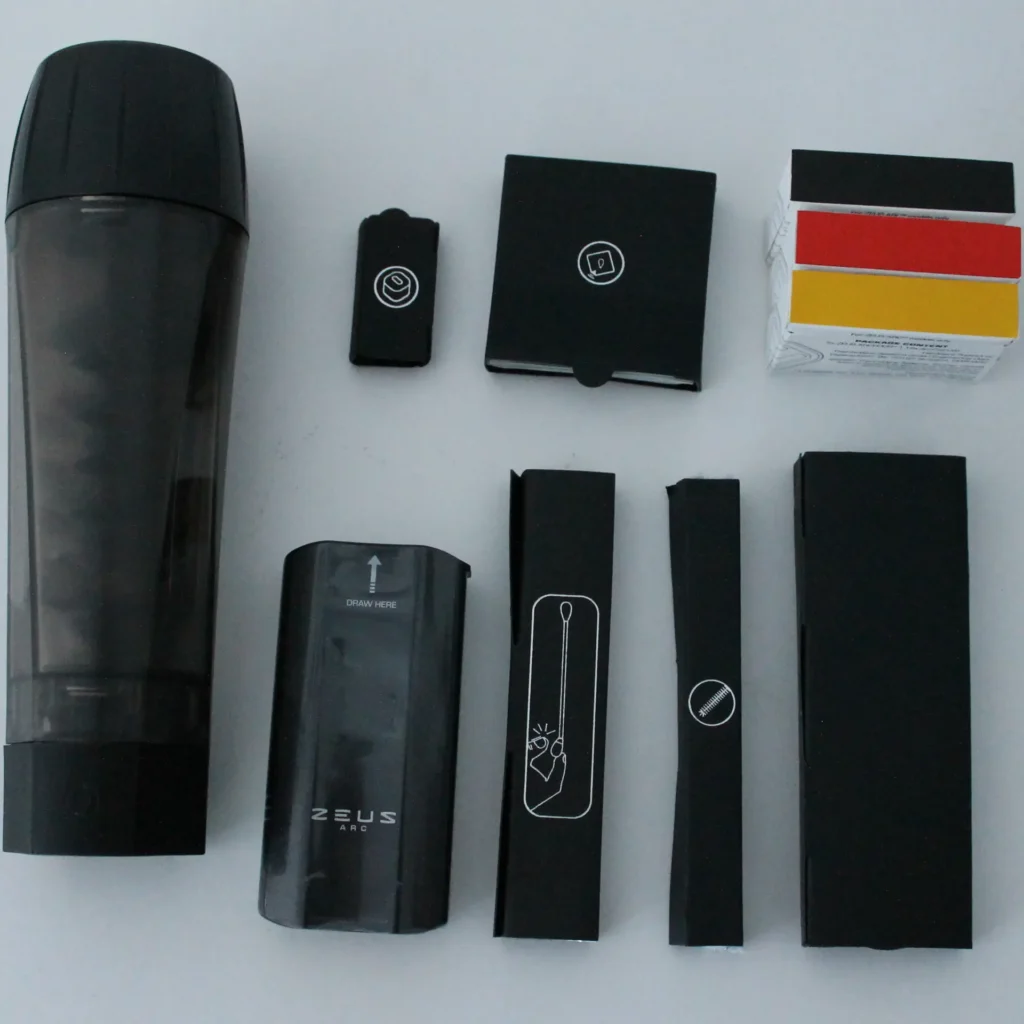 Verpackungsinhalt des Vaporizers