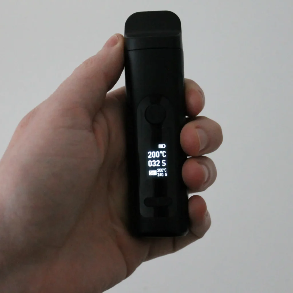 handlicher Vaporizer
beim Aufheizen