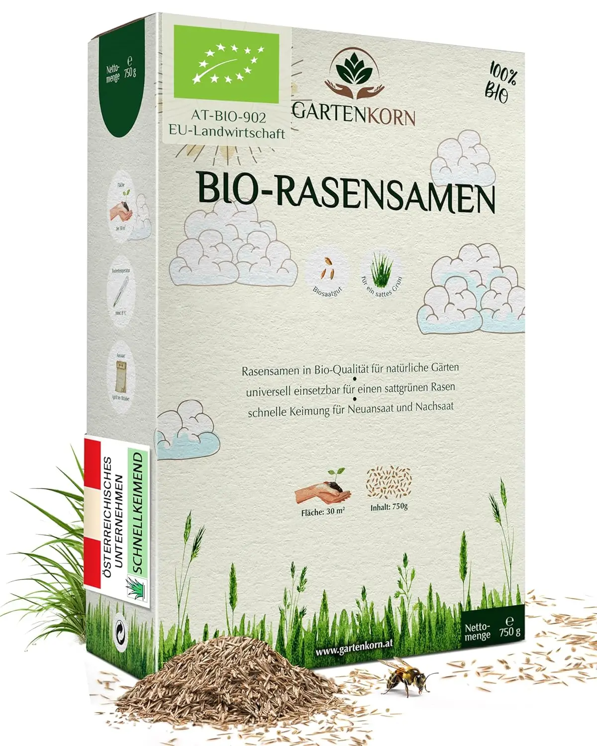 Bio-Rasensamen von Gartenkorn