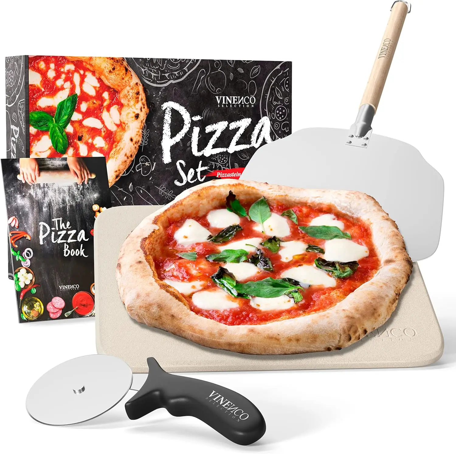 VINENCO Pizzastein Set