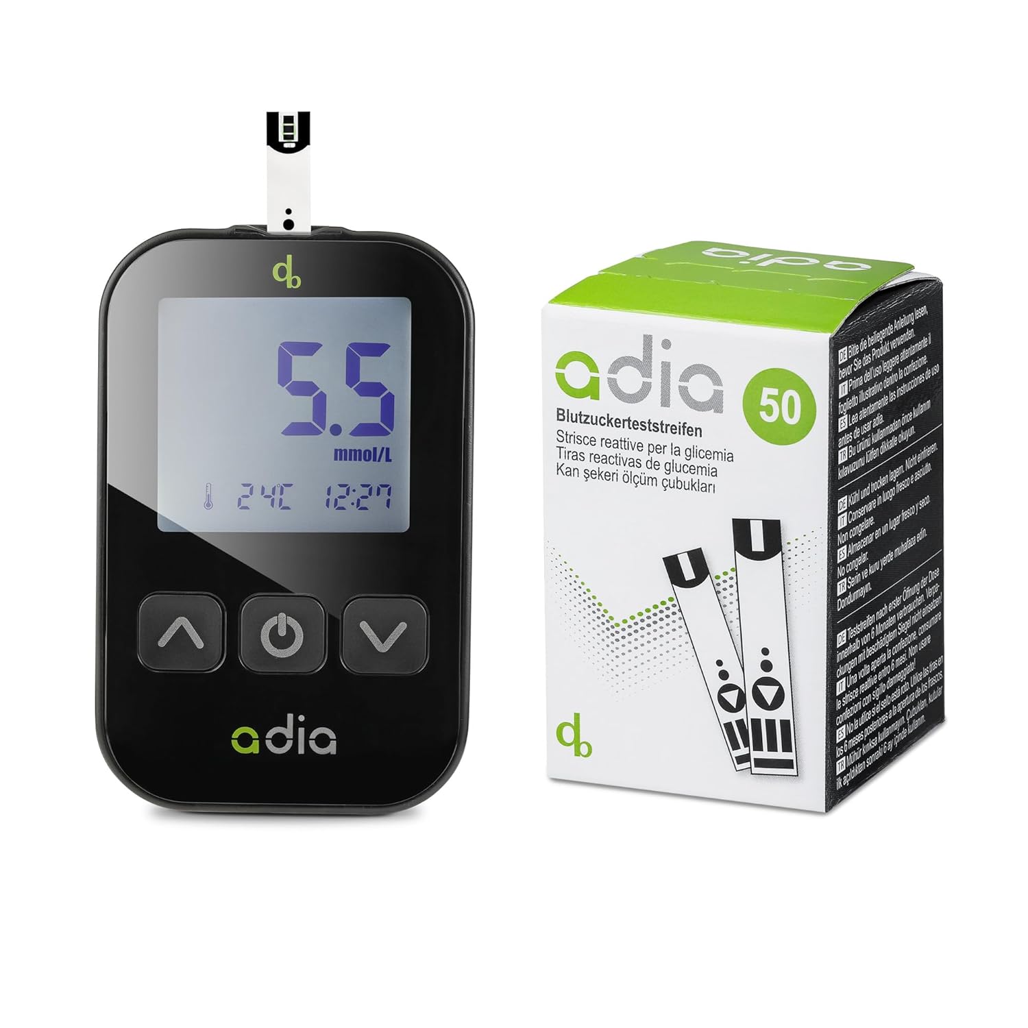 Bloedglucosemeter mmol/L van adia