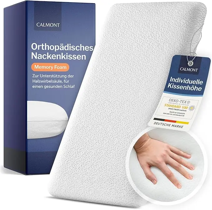 CALMONT – Oreiller orthopédique en mousse à mémoire de forme