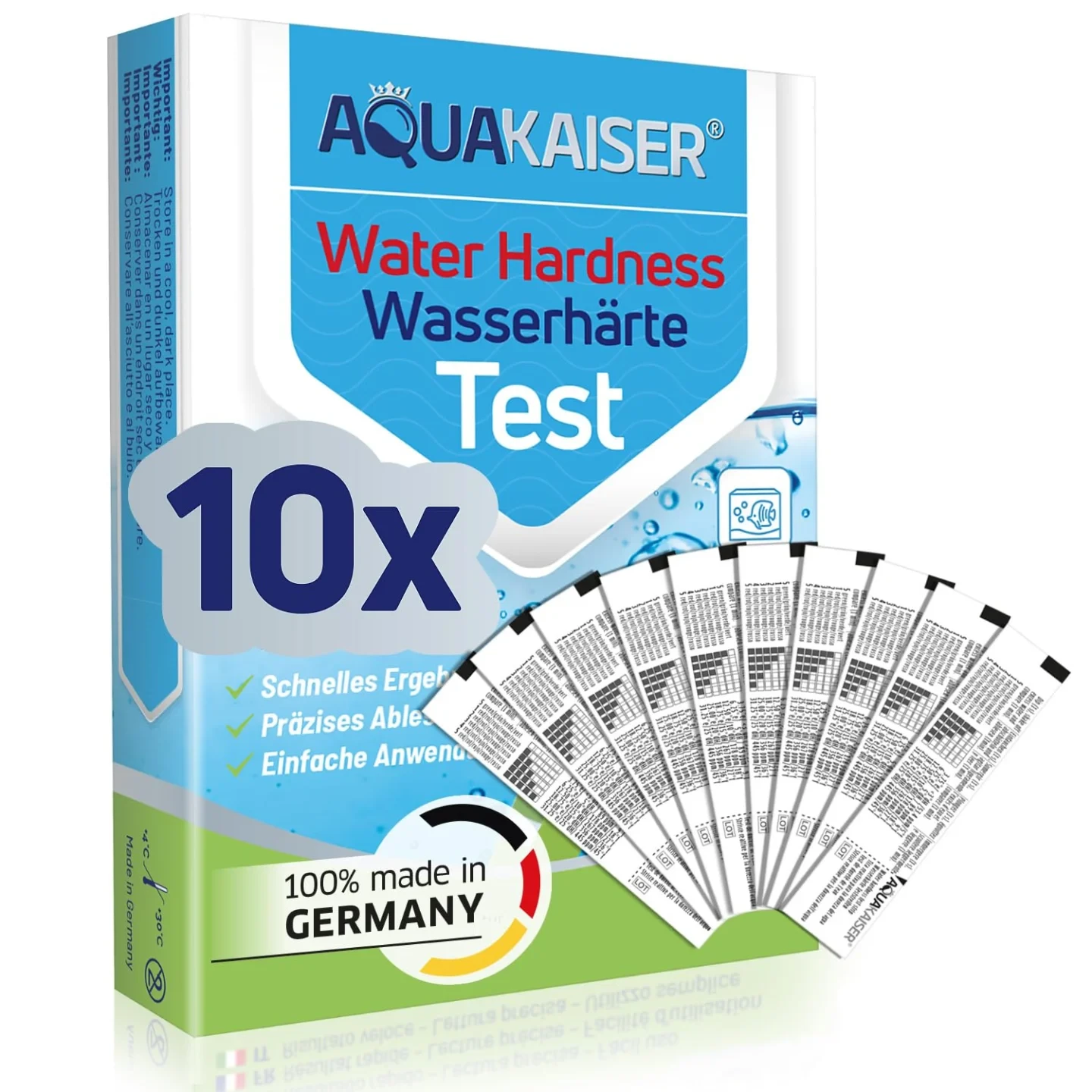 Aquakaiser water hardness test strips