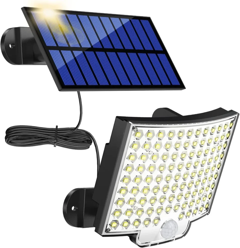 Solar light with motion detector