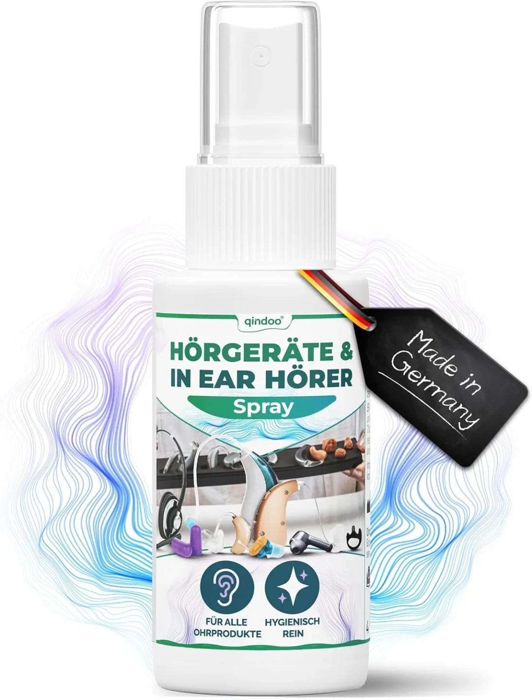 Spray per la pulizia degli apparecchi acustici di Qindoo