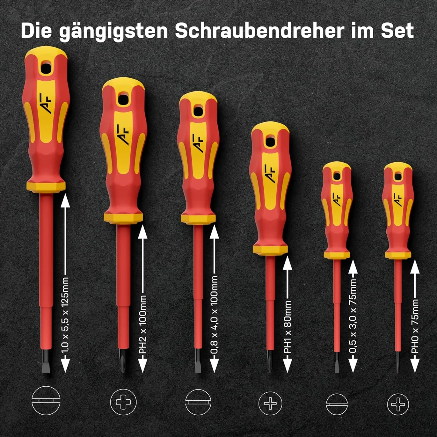 Afeld electric VDE screwdriver set with bag