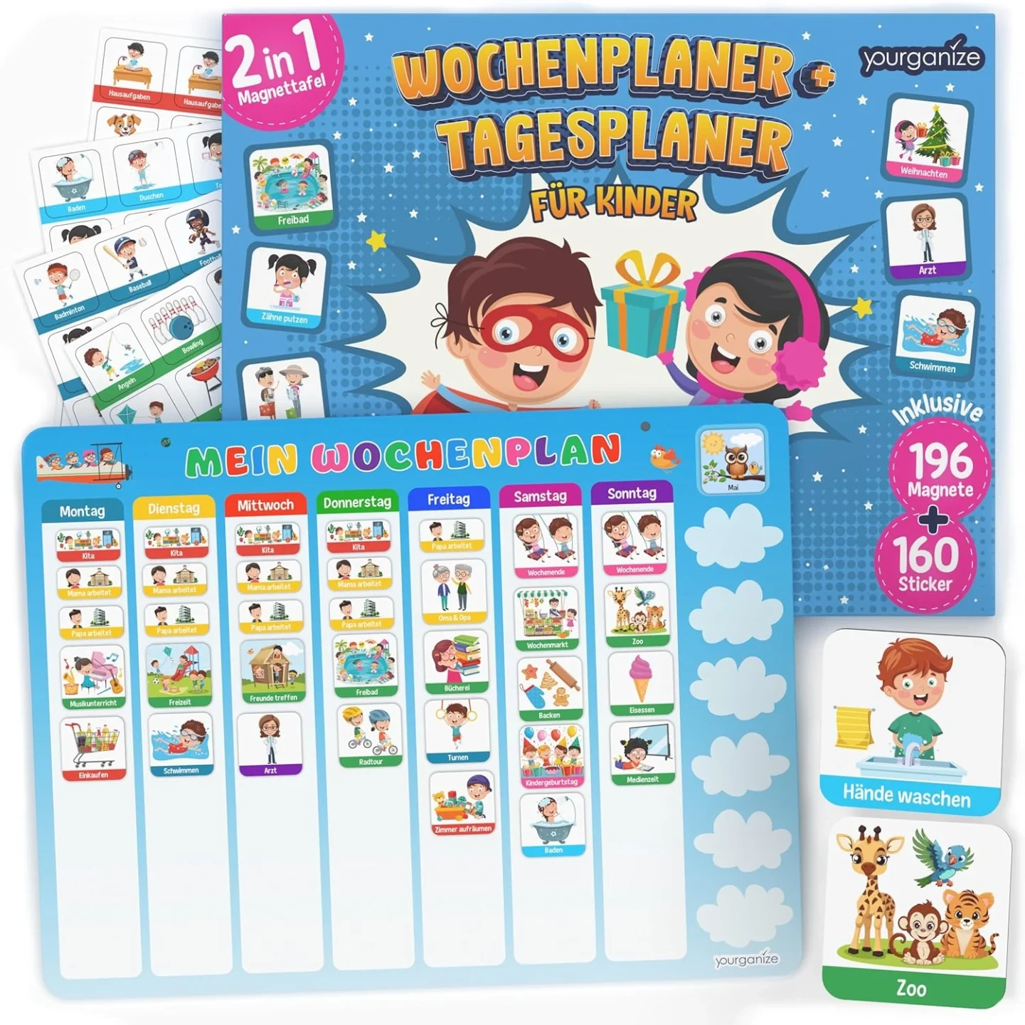 Dag- en weekplanner voor kinderen van YOURGANIZE®