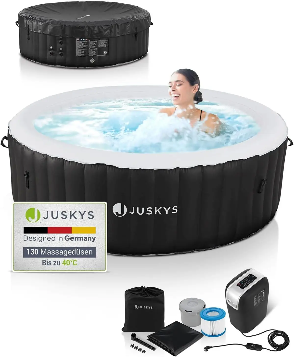 Juskys Aufblasbarer Whirlpool Palmira